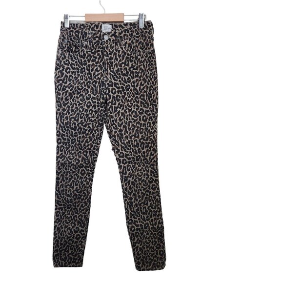 J Crew Womens‎ 10" High Rise Toothpick Skinny Jeans Size 25 Leopard Mobwife - Picture 1 of 12